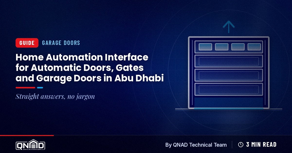 Cover for the guide: Home Automation Interface for Automatic Doors, Gates and Garage Doors in Abu Dhabi