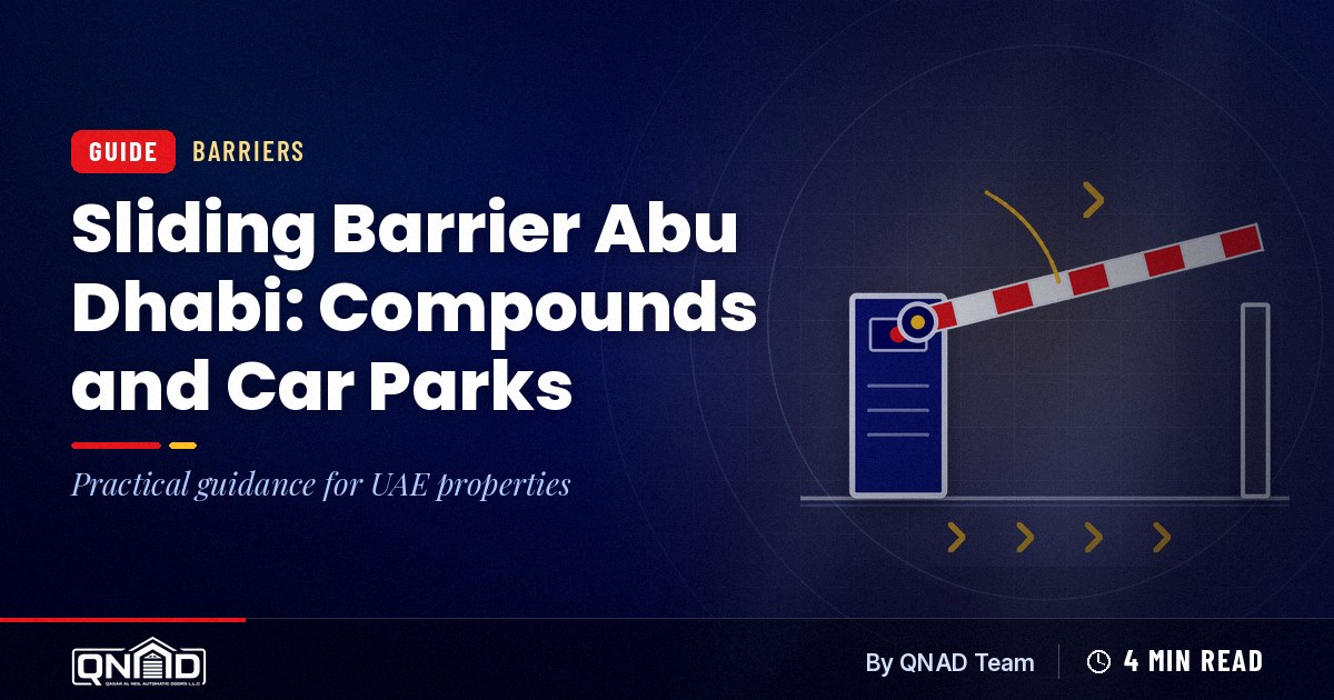 Cover for the guide: Sliding Barrier Abu Dhabi: Compounds and Car Parks