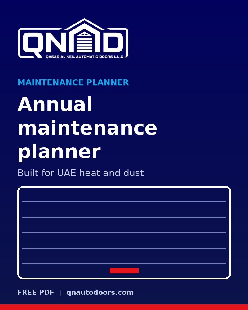Cover of Annual Maintenance Planner for UAE Heat and Dust