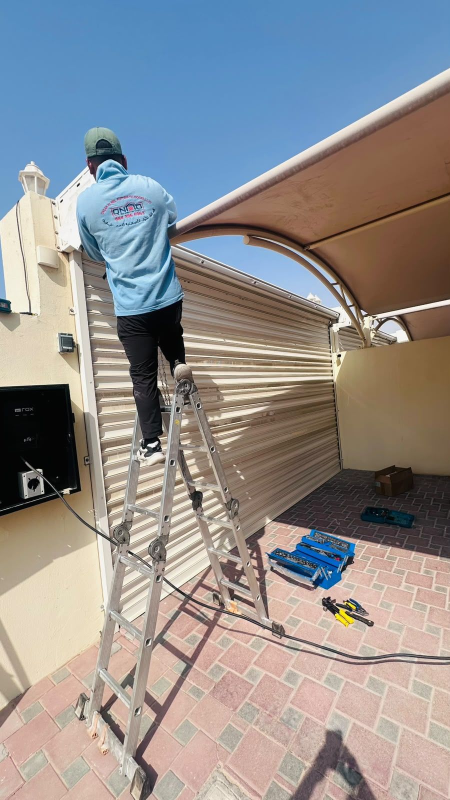 Rolling shutter motor installation done in umm al Quwain, UAE