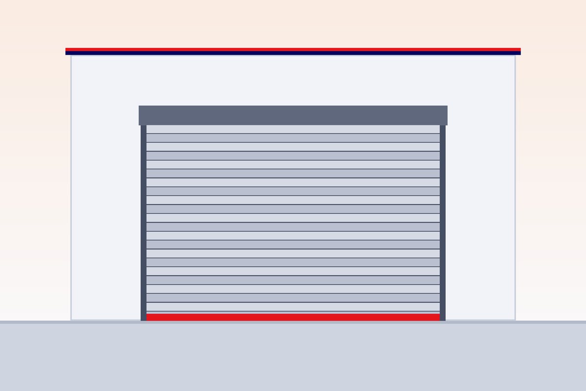 Shutter guide rail and housing above a residential window